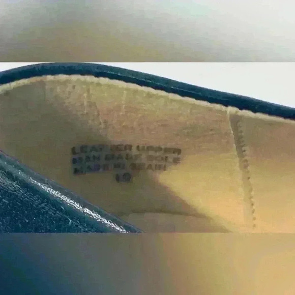 Etienne Aigner Women’s Ballie Heels Size 8.5, Navy Blue w/ Black Patent Leather - Picture 9 of 12